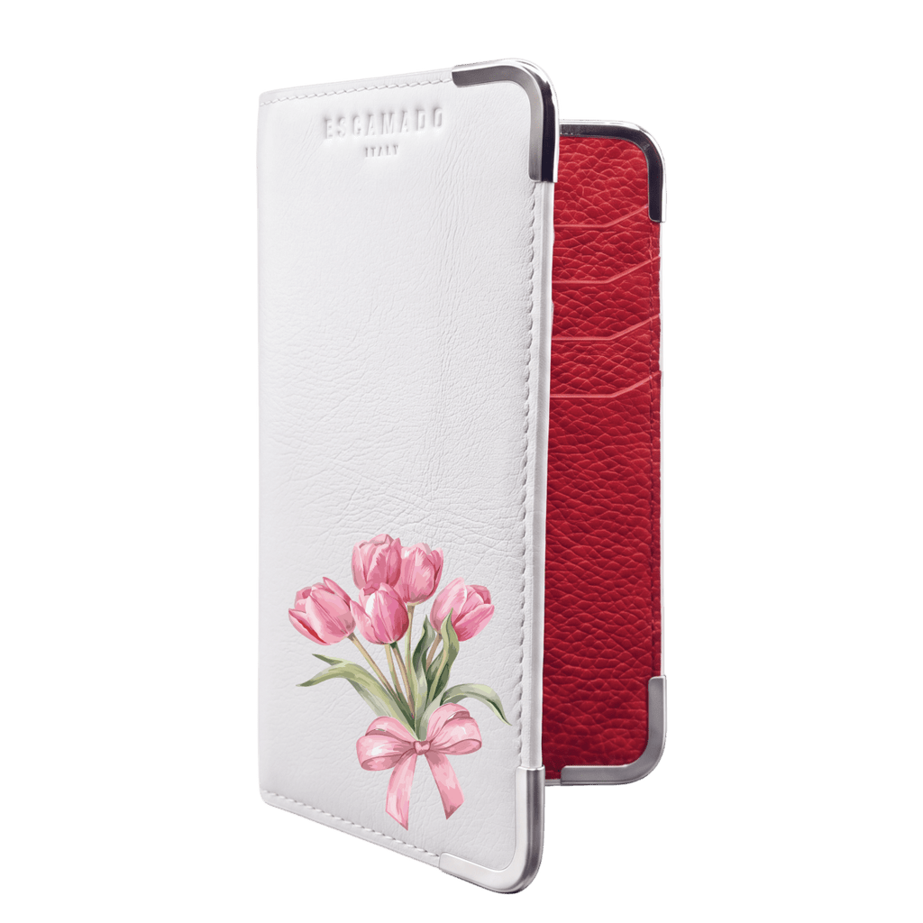 Blush Tulips - Leather Long Wallet