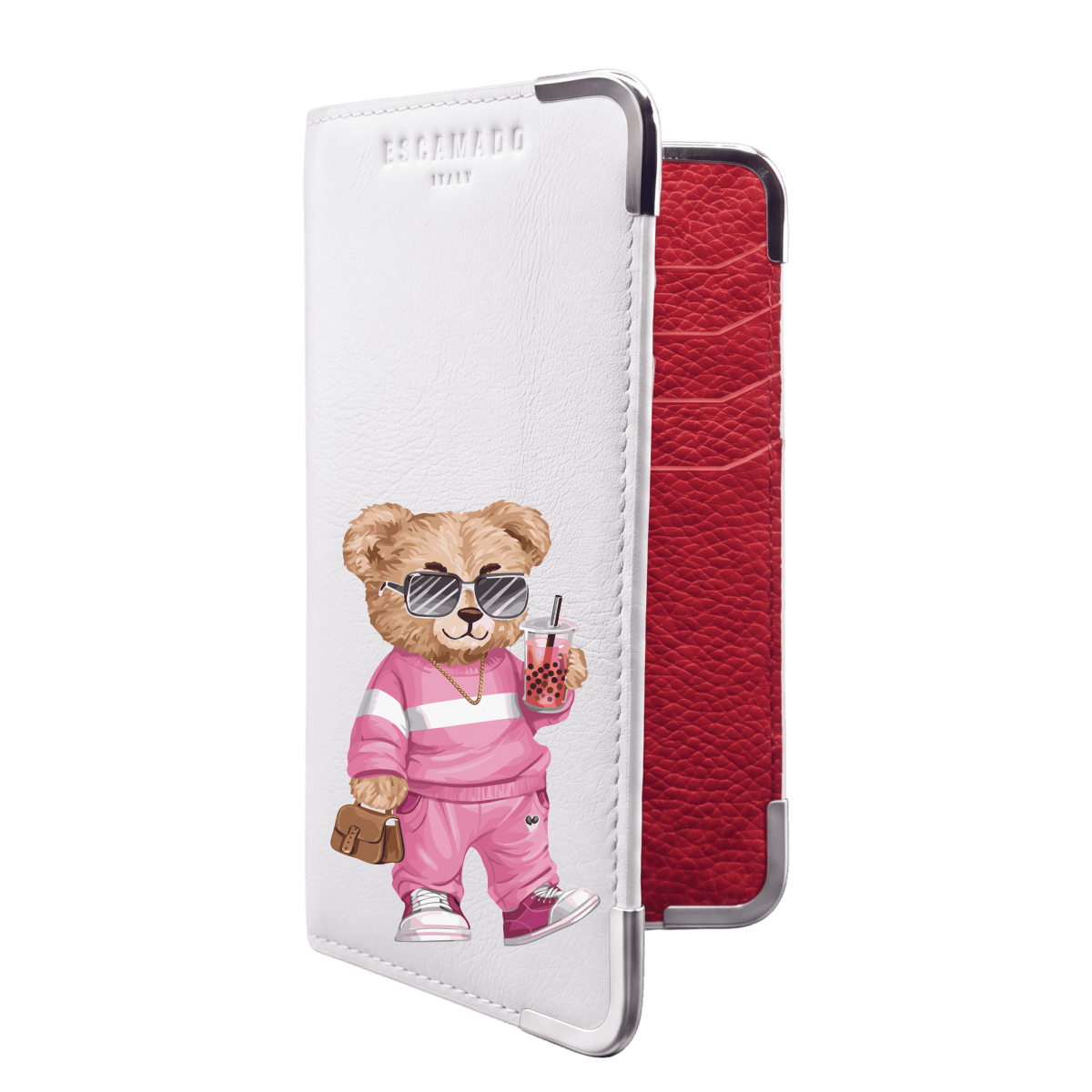 Pink Bear - Leather Long Wallet