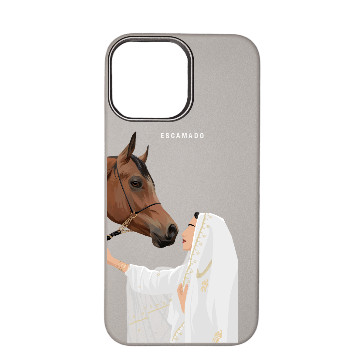 Lady Horse - Leather iPhone Case