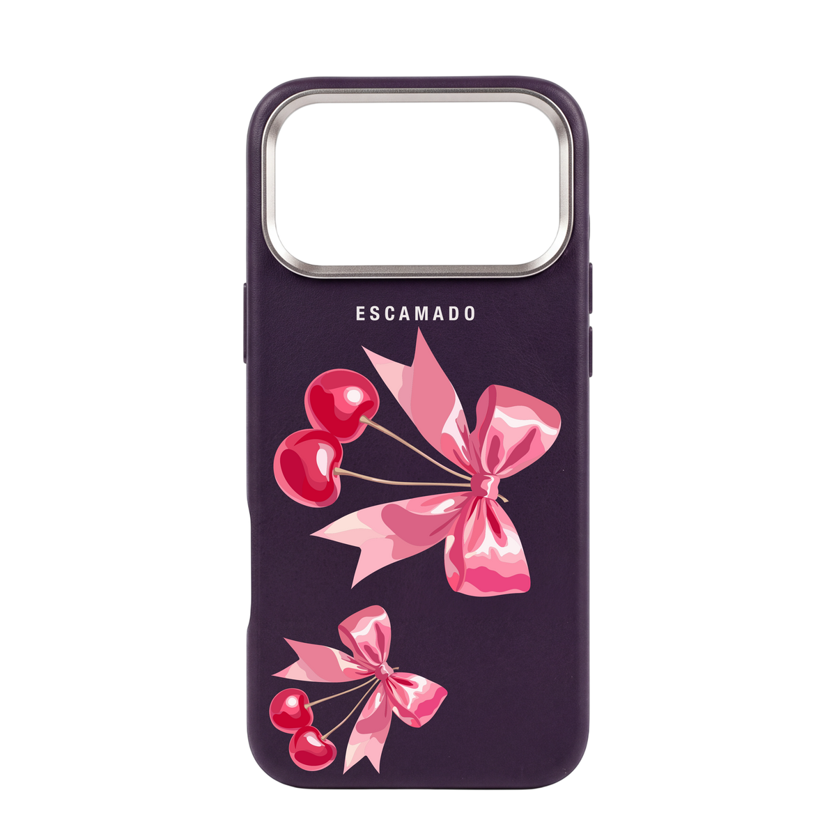 Cherry Bow - Leather iPhone Case