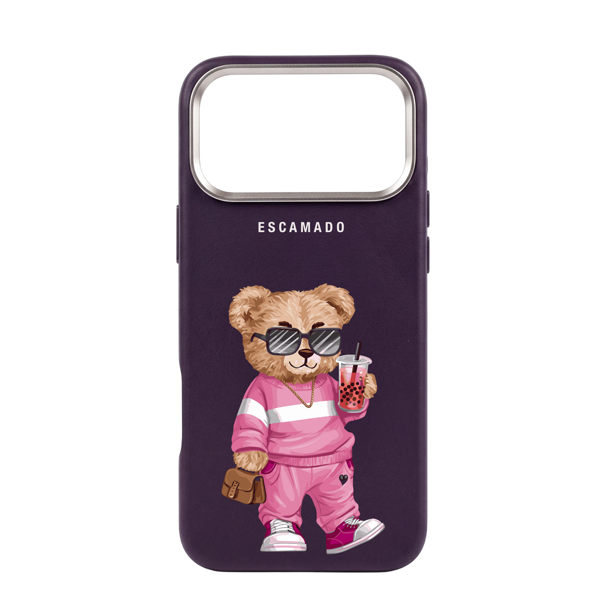 Pink Bear - Leather iPhone Case