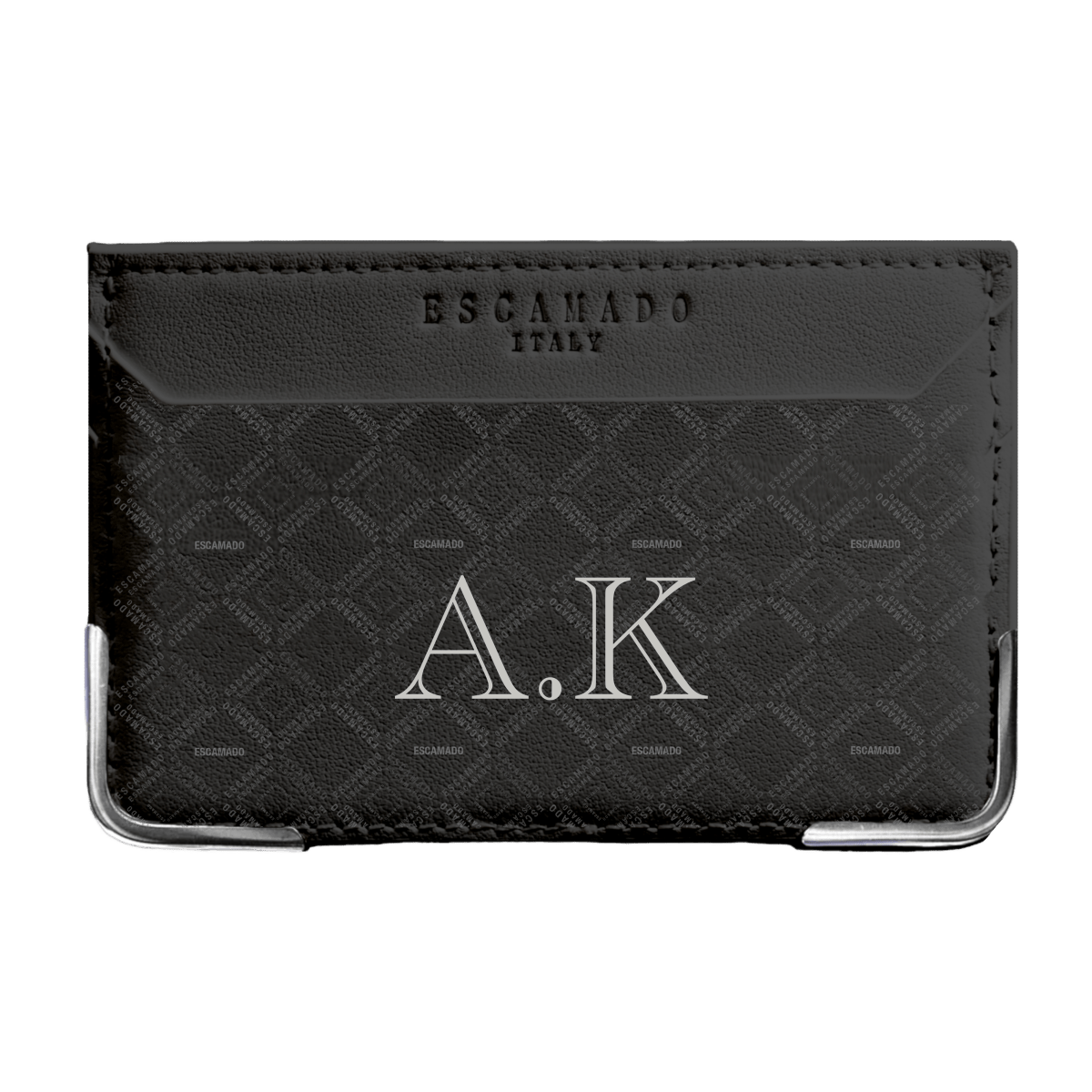 Name Initials Leather Card Holder