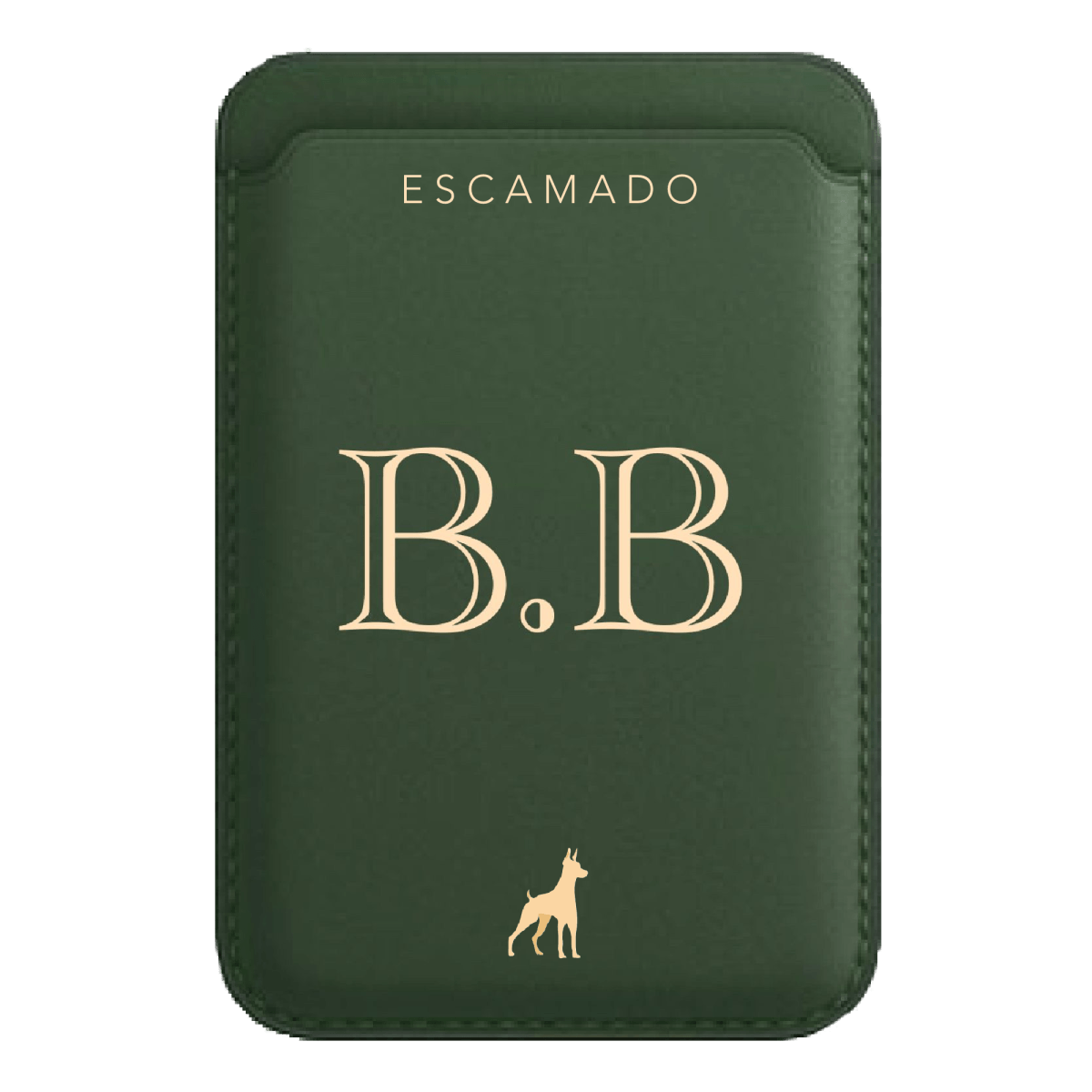 Leather Initials MagSafe wallet
