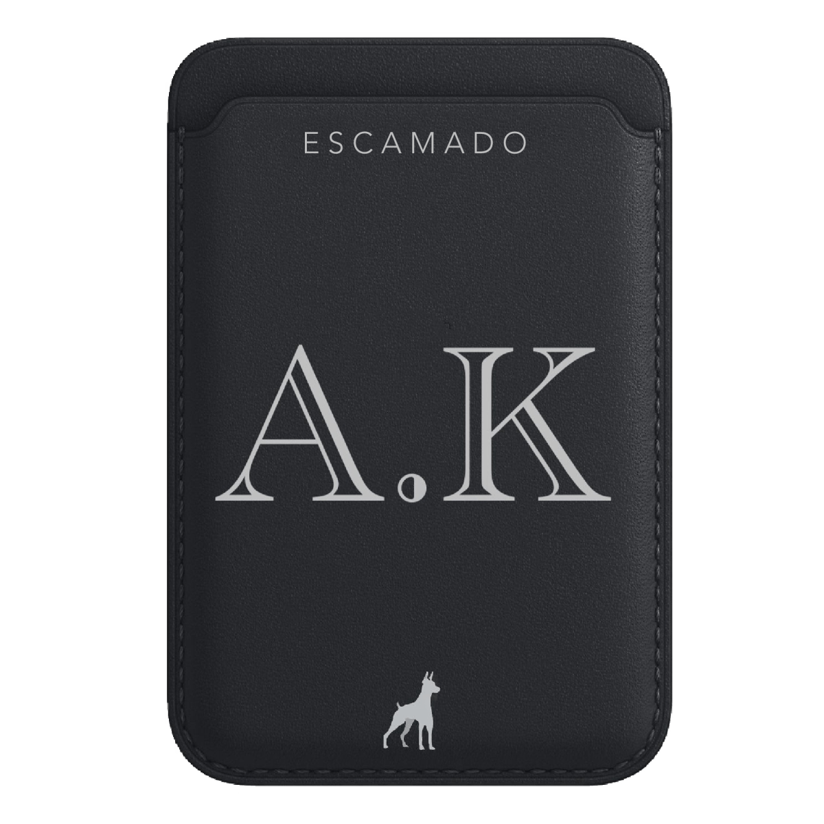 Leather Initials MagSafe wallet