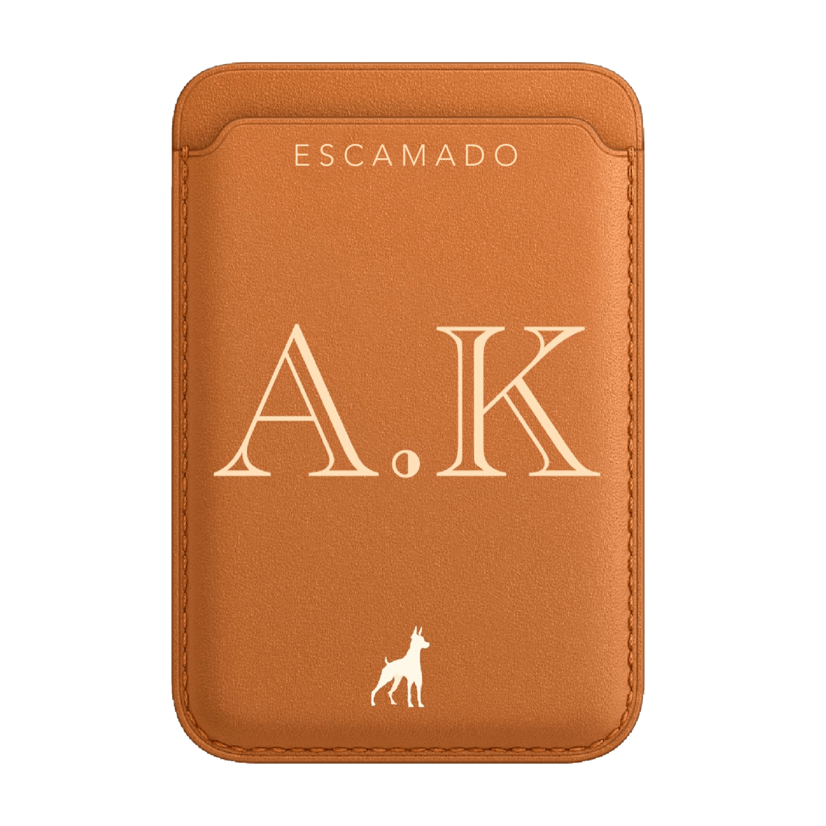 Leather Initials MagSafe wallet