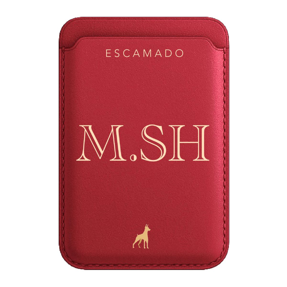 Leather Initials MagSafe wallet
